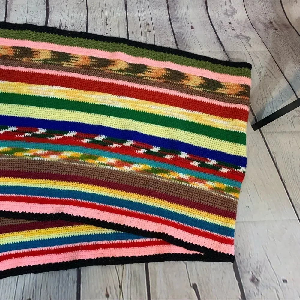 Handmade lap afghan 27 inches by 76 inches
